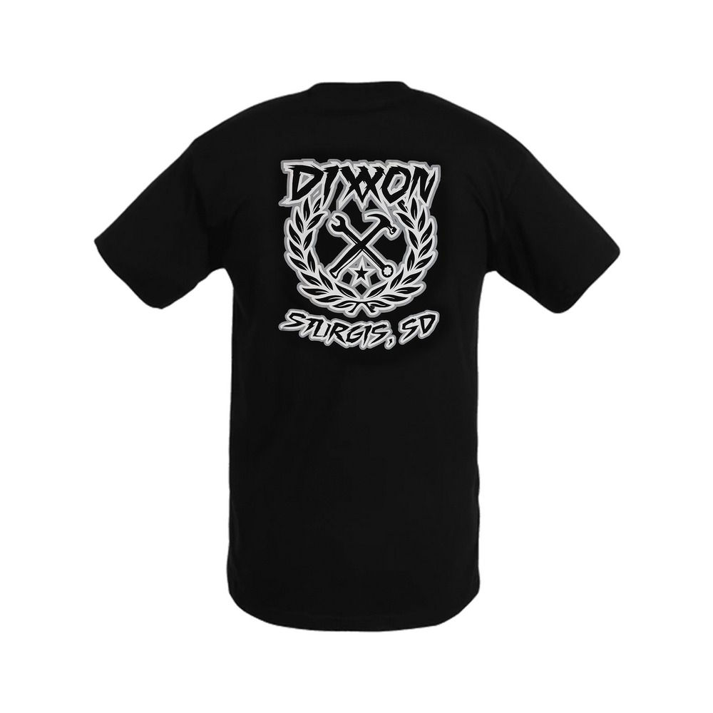 NEW DIXXON STURGIS GREY‎ SKETCHY CREST T-SHIRT BLACK - MENS XL